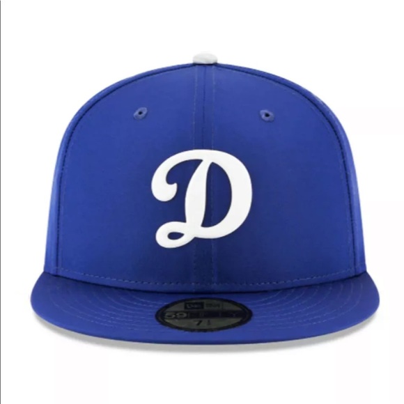 Los Angeles Dodgers ‘D’ Logo 59Fifty Fitted Cap - New Era - Blue/Black - Picture 4 of 12